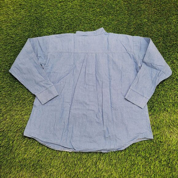 Vintage 80s Button Shirt Medium 23x28 Baggy USA - Picture 2 of 11